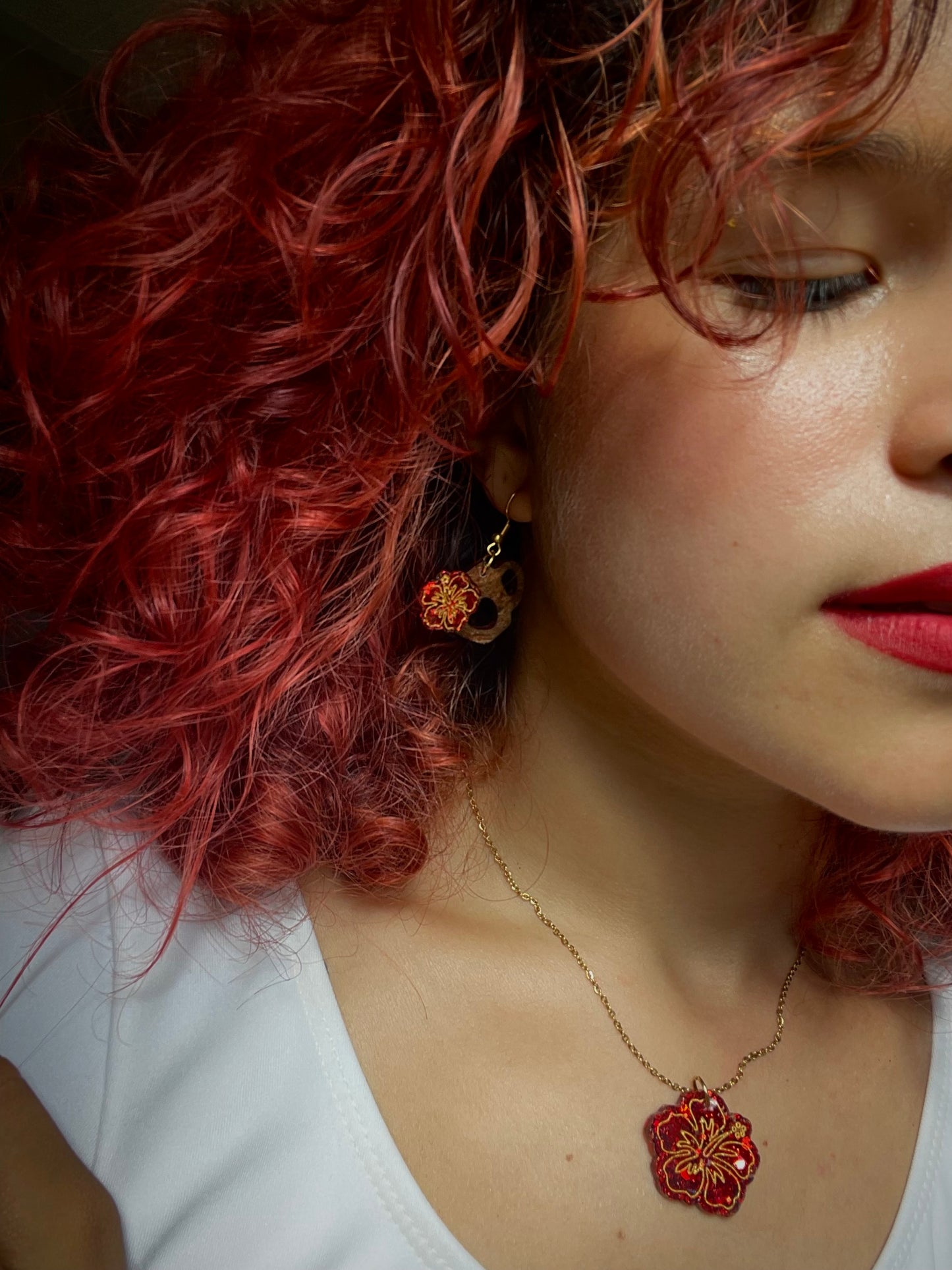 “Café Maga” resin earrings