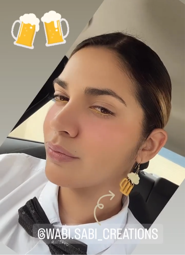 Beer resin earrings