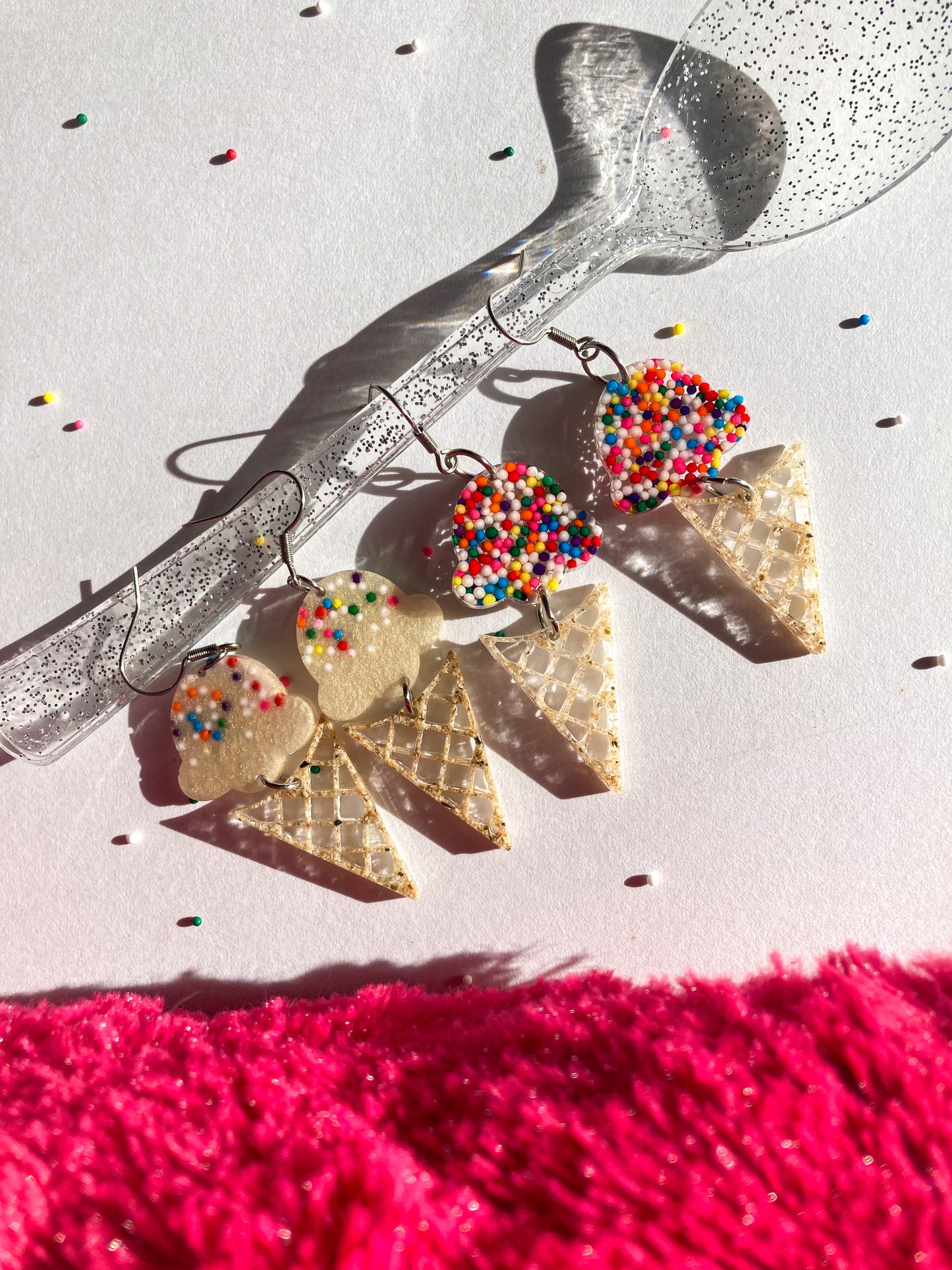Ice Cream resin earrings
