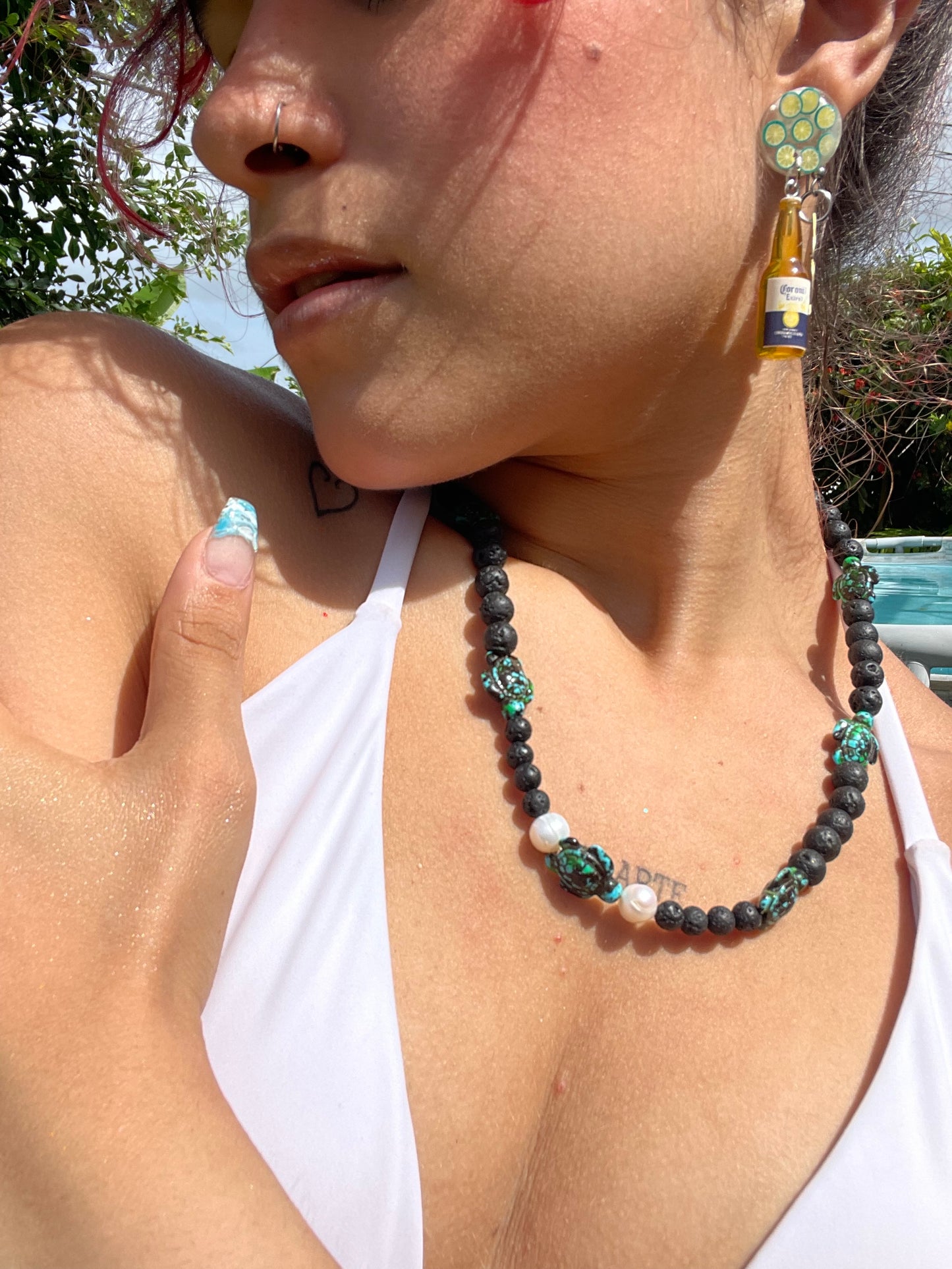 “Lava Turtle” necklace🐢🌋