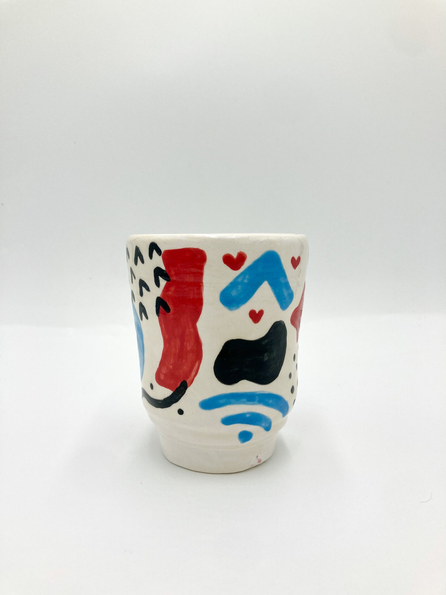 Abstract face ceramic makeup brush holder | pen holder