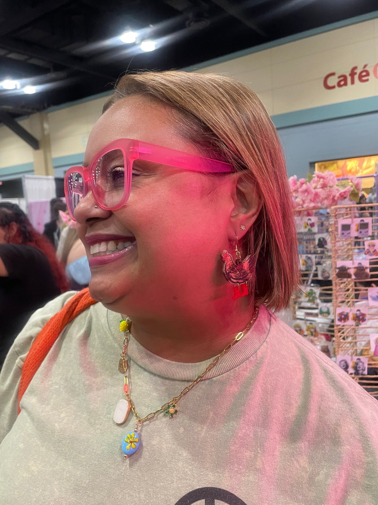 Chicken resin earrings