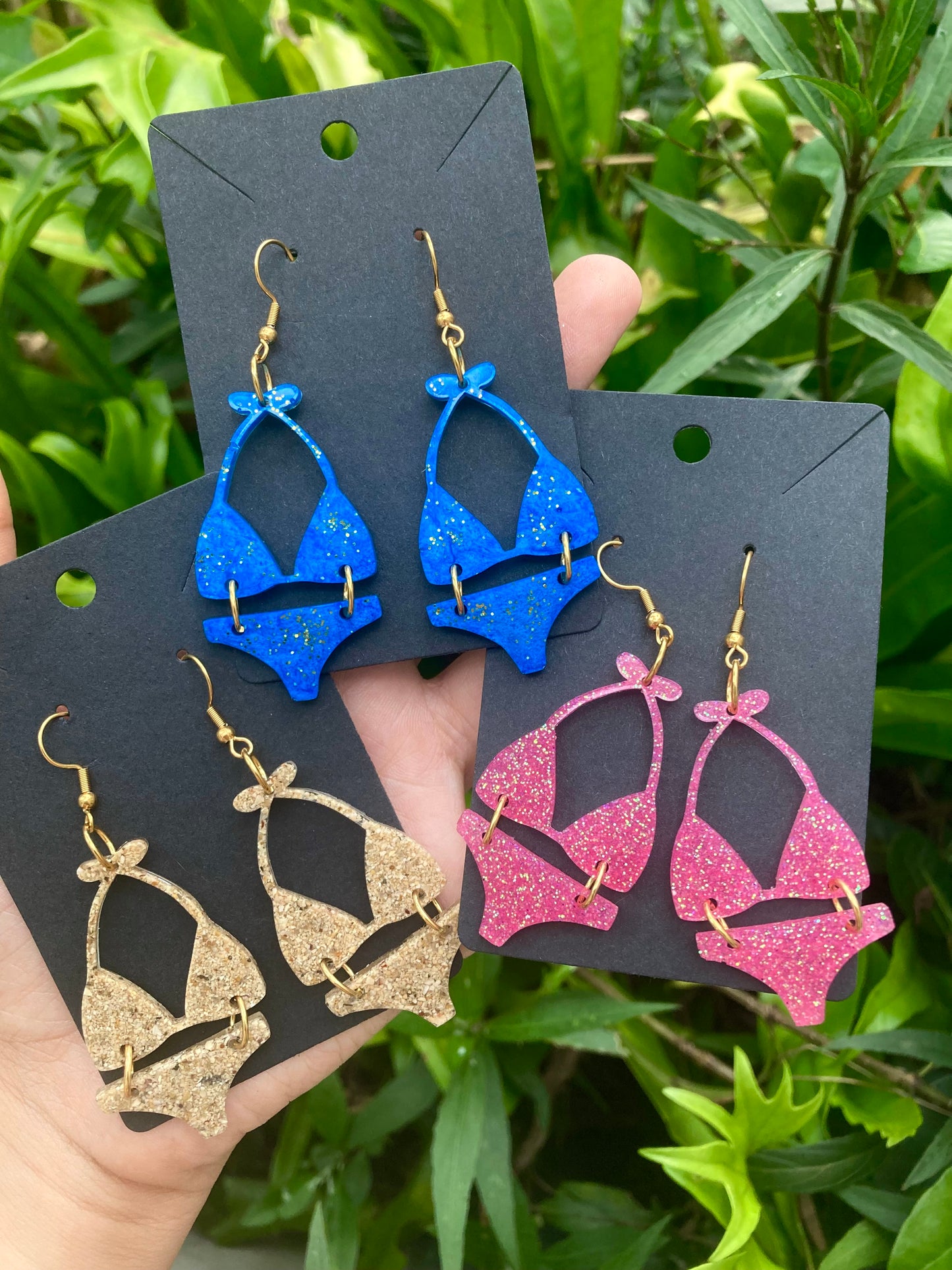 Bikini resin earrings