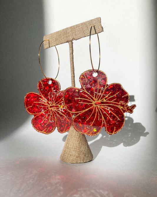 Flor de Maga resin earrings