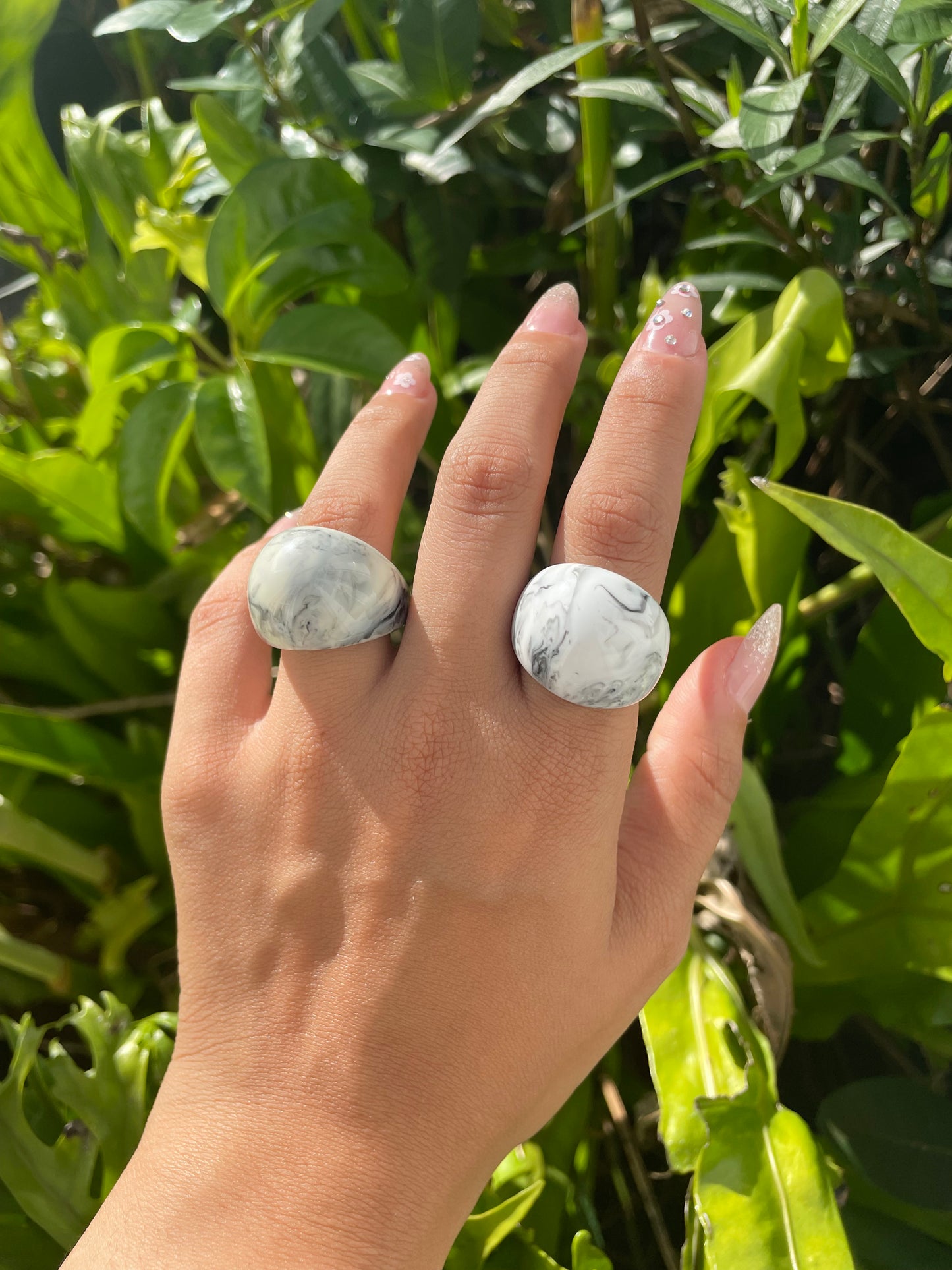 Marble resin earrings