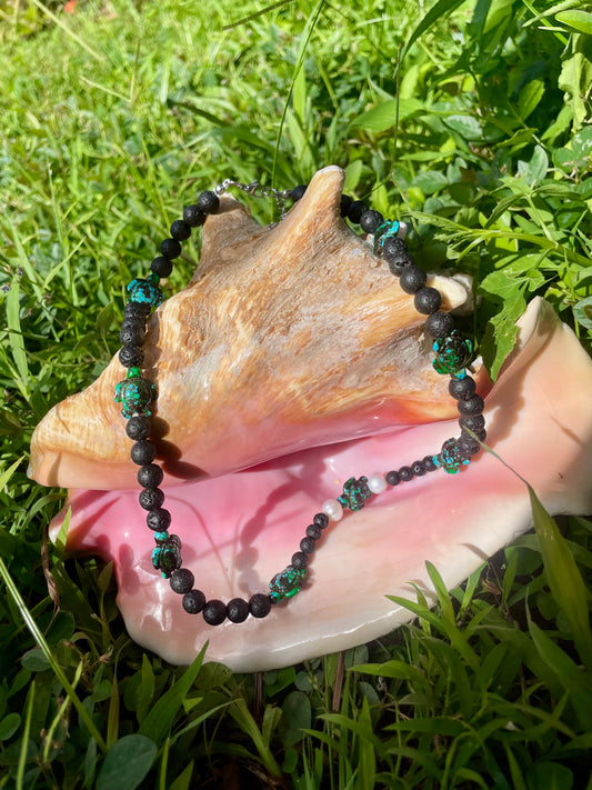 “Lava Turtle” necklace🐢🌋