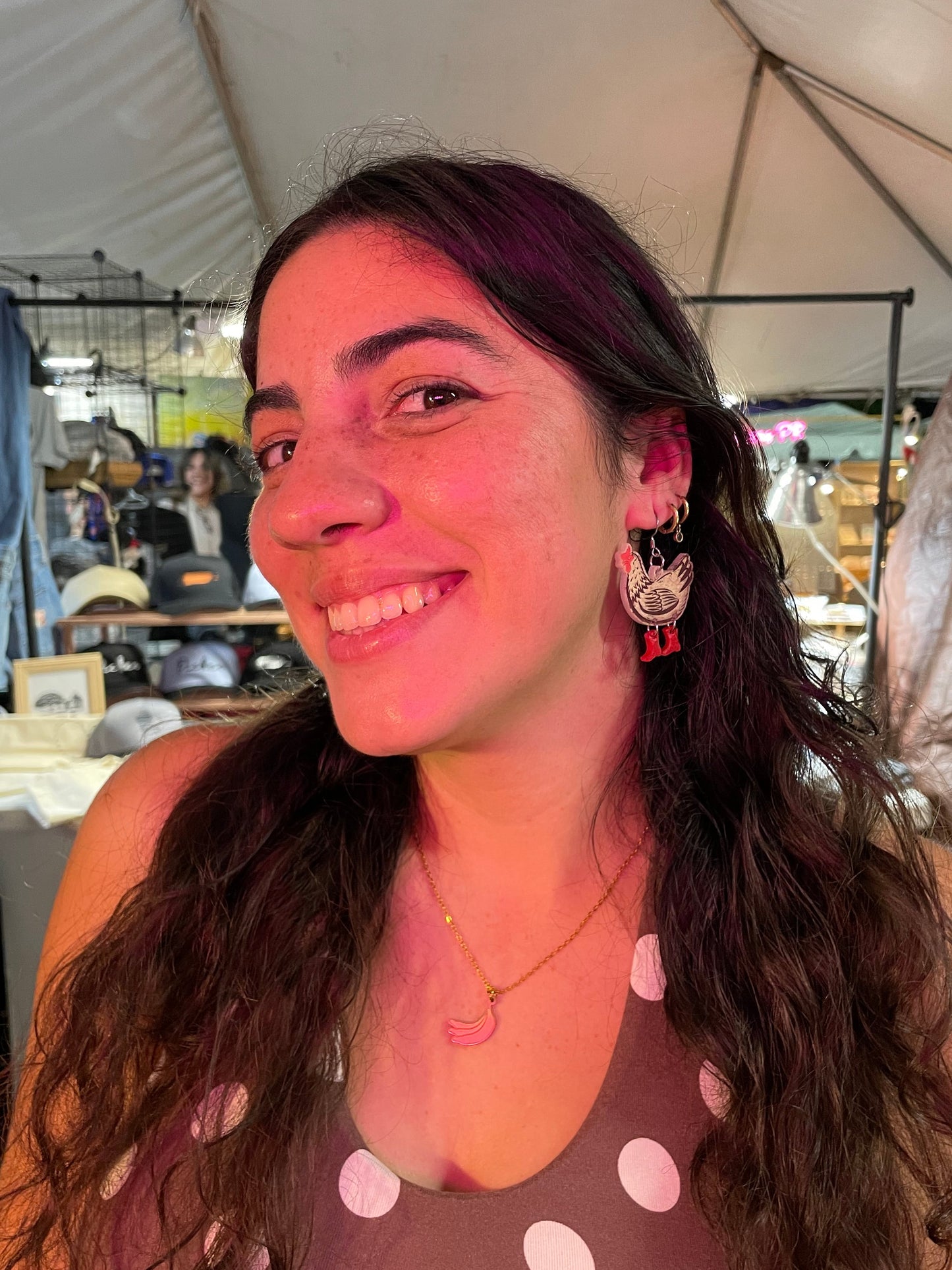 Chicken resin earrings