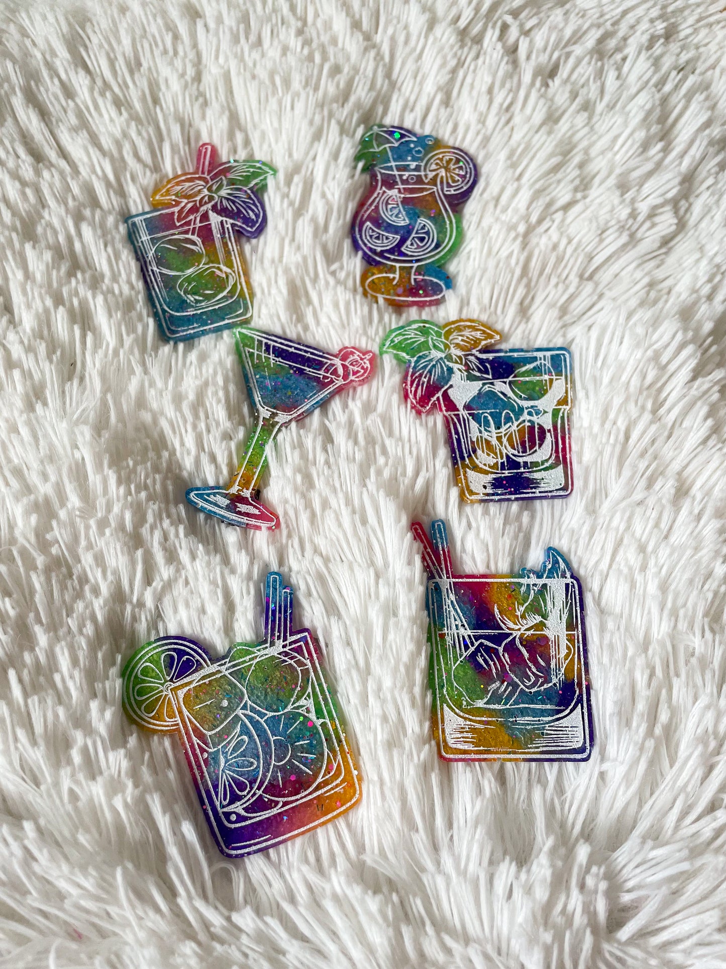 Tropical Cocktails resin magnets