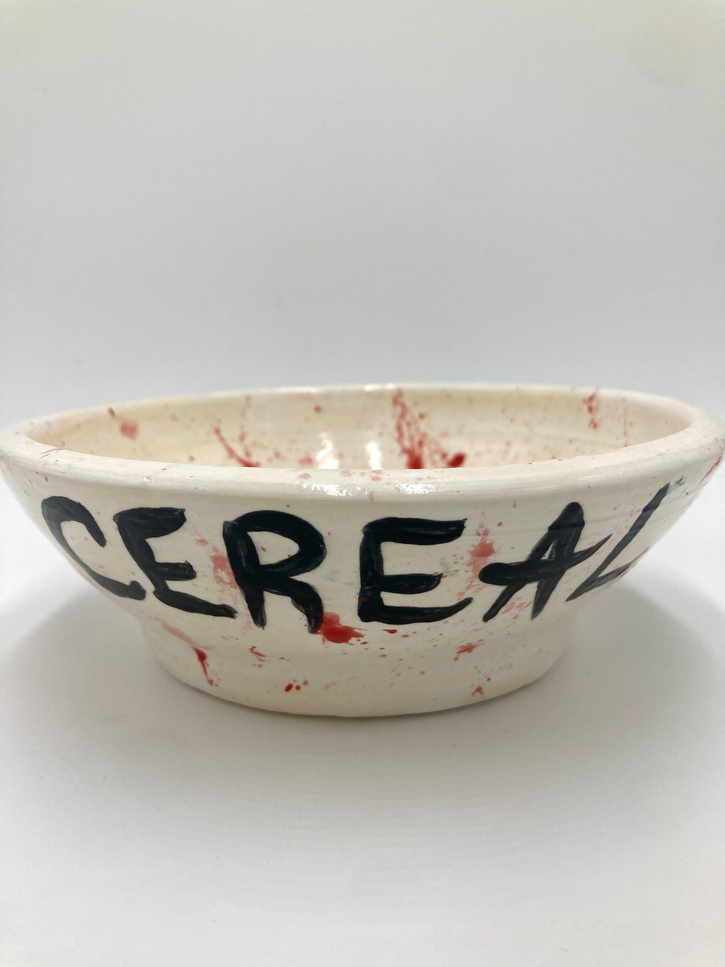 “Cereal killer” ceramic bowl