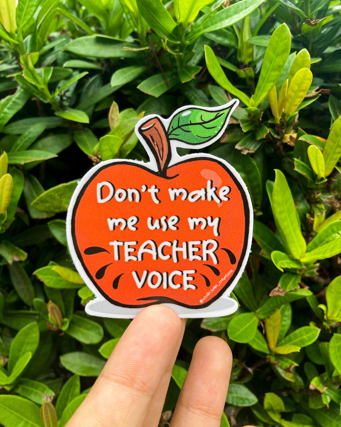 “Don’t make me use my TEACHER VOICE” sticker