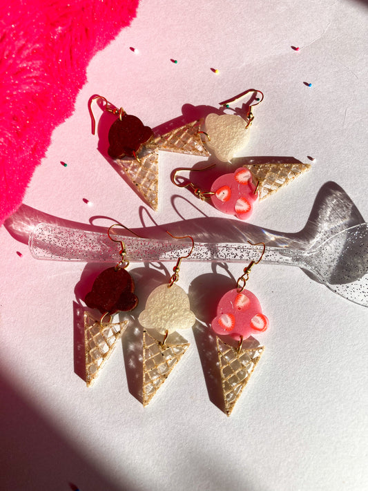 Ice Cream resin earrings