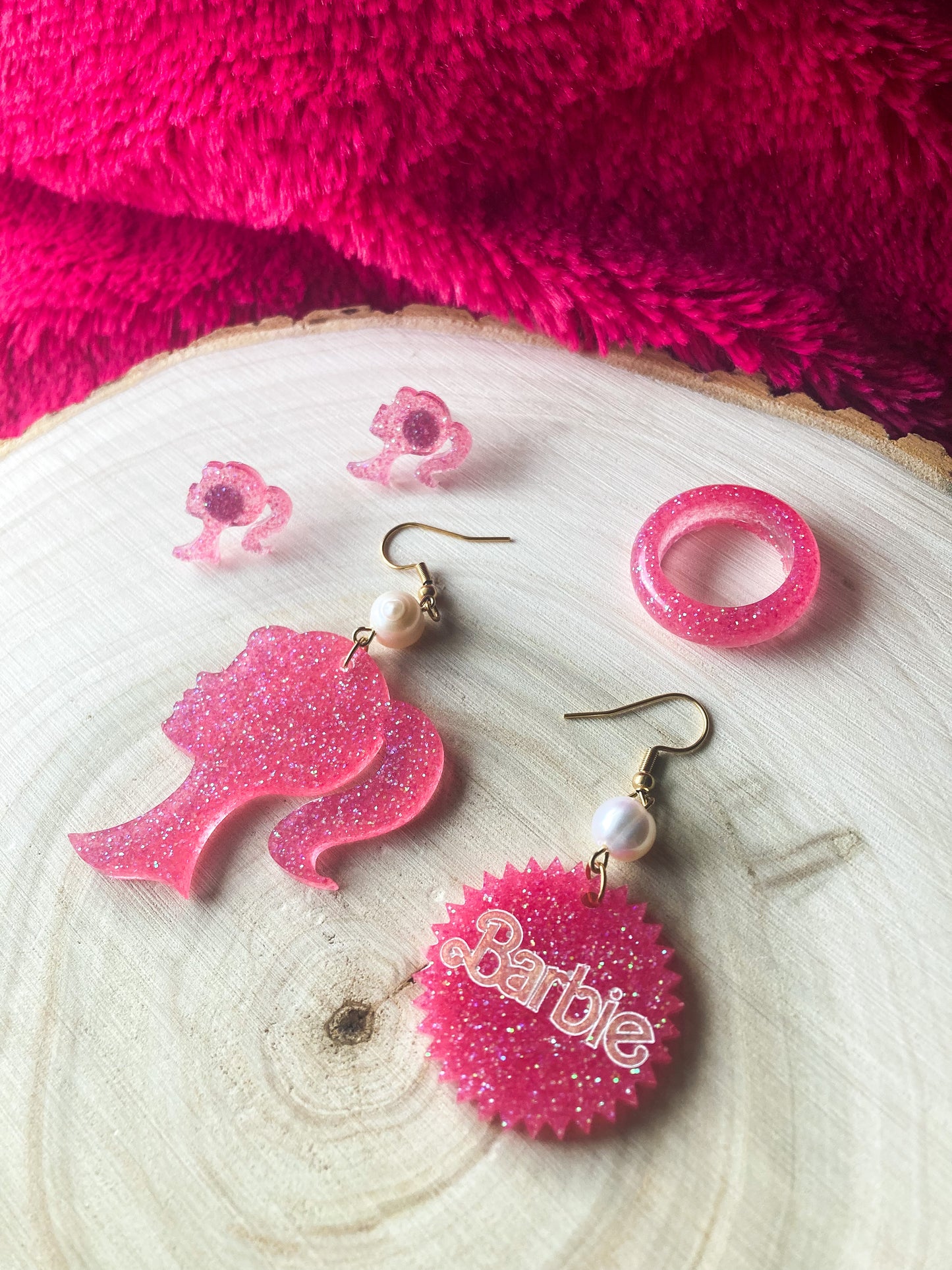 Barbie resin earrings