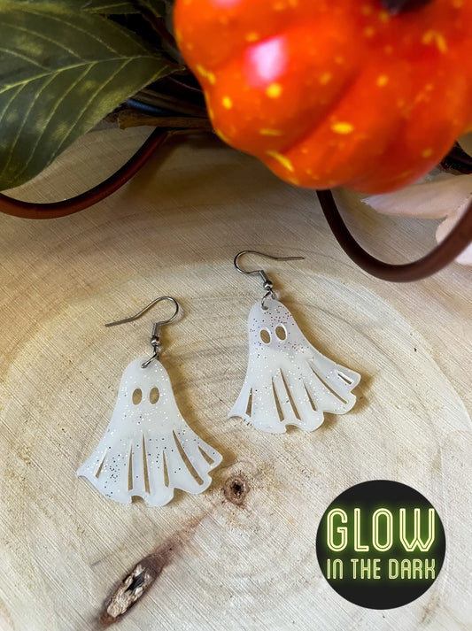 Cute ghost resin earrings