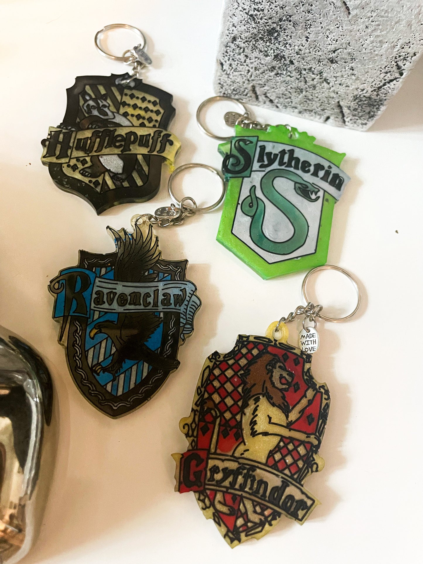 Hogwarts houses resin keychains